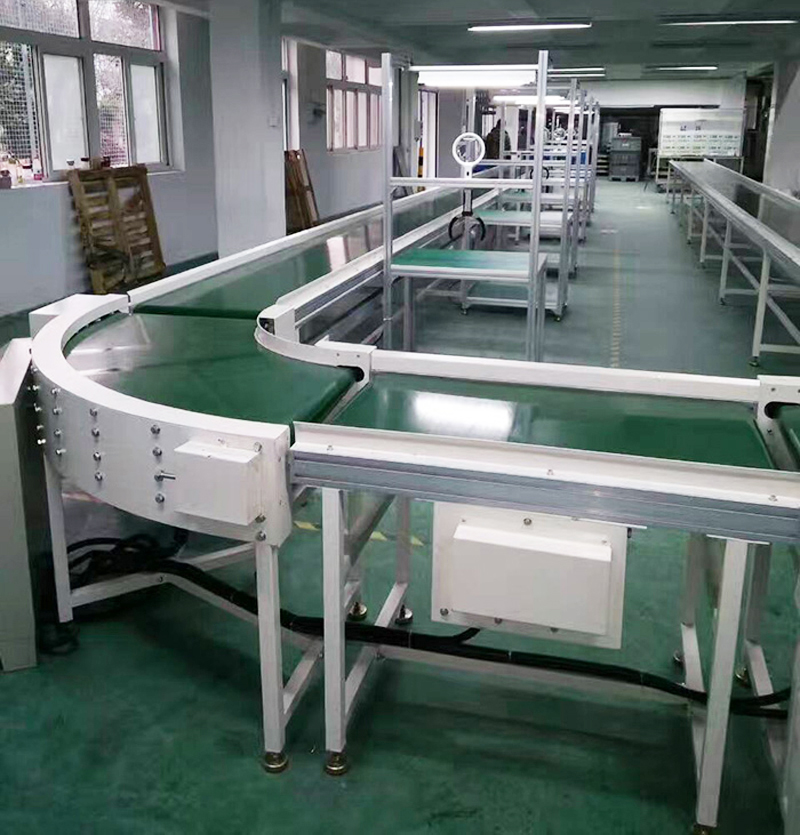 U型流水线拐角转弯输送装置的特点介绍